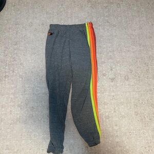 Aviator nation Jogger Pants with Neon Stripe Side